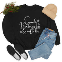 Spread Kindness Like Snowflakes Unisex Crewneck Sweatshirt! Winter Vibes FreckledFoxCompany