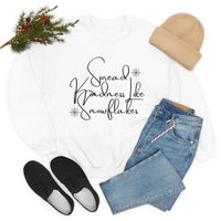 Spread Kindness Like Snowflakes Unisex Crewneck Sweatshirt! Winter Vibes FreckledFoxCompany