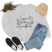 Spread Kindness Like Snowflakes Unisex Crewneck Sweatshirt! Winter Vibes FreckledFoxCompany