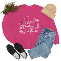 Spread Kindness Like Snowflakes Unisex Crewneck Sweatshirt! Winter Vibes FreckledFoxCompany