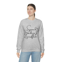 Spread Kindness Like Snowflakes Unisex Crewneck Sweatshirt! Winter Vibes FreckledFoxCompany