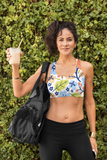 Spring Blues Sports Bra/Crop Top! Athleisure, Activewear! FreckledFoxCompany