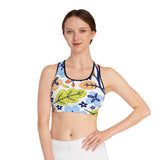 Spring Blues Sports Bra/Crop Top! Athleisure, Activewear! FreckledFoxCompany