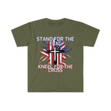 Stand For The Flag Kneel For The Cross Graphic Tees! Independence Day! FreckledFoxCompany
