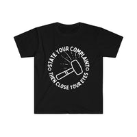 State Your Complaint then Close Your Eyes Unisex Graphic Tees! Sarcastic Vibes! FreckledFoxCompany