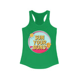 Sun Your Buns Women's Racerback Tank Top! Activewear! FreckledFoxCompany