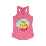 Sun Your Buns Women's Racerback Tank Top! Activewear! FreckledFoxCompany