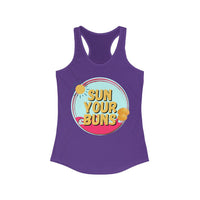 Sun Your Buns Women's Racerback Tank Top! Activewear! FreckledFoxCompany