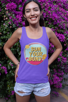 Sun Your Buns Women's Racerback Tank Top! Activewear! FreckledFoxCompany