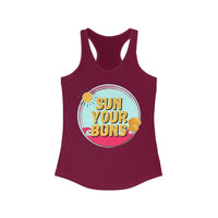 Sun Your Buns Women's Racerback Tank Top! Activewear! FreckledFoxCompany