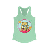 Sun Your Buns Women's Racerback Tank Top! Activewear! FreckledFoxCompany