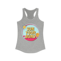 Sun Your Buns Women's Racerback Tank Top! Activewear! FreckledFoxCompany