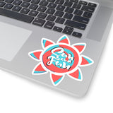 Sun and Fun Blush Pink and Aqua Blue Vinyl Sticker! FreckledFoxCompany