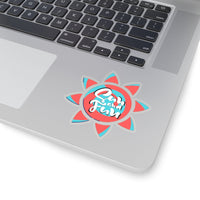 Sun and Fun Blush Pink and Aqua Blue Vinyl Sticker! FreckledFoxCompany