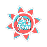 Sun and Fun Blush Pink and Aqua Blue Vinyl Sticker! FreckledFoxCompany