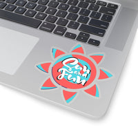 Sun and Fun Blush Pink and Aqua Blue Vinyl Sticker! FreckledFoxCompany