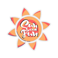 Sun and Fun Coral and Pink Vinyl Sticker! FreckledFoxCompany