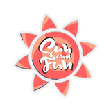 Sun and Fun Pink Swirl Vinyl Sticker! FreckledFoxCompany