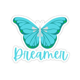 Teal Blue Dreamer Butterfly Vinyl Sticker! FreckledFoxCompany