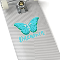 Teal Blue Dreamer Butterfly Vinyl Sticker! FreckledFoxCompany