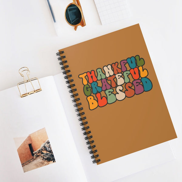 Thankful Grateful Blessed Retro Inspired Journal! Fall Vibes! FreckledFoxCompany