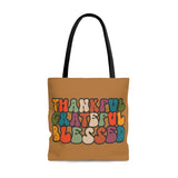 Thankful Grateful Blessed Retro Inspired Tote Bag! Fall Vibes! FreckledFoxCompany