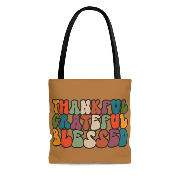 Thankful Grateful Blessed Retro Inspired Tote Bag! Fall Vibes! FreckledFoxCompany