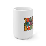 Thankful Grateful Blessed Retro Style Ceramic Mug 15oz! Fall Vibes! FreckledFoxCompany