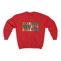 Thankful Grateful Blessed Unisex Crewneck Sweatshirt! Fall Vibes! FreckledFoxCompany