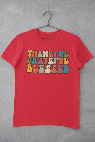 Thankful Grateful Blessed Unisex Graphic Tees! Fall Vibes! FreckledFoxCompany
