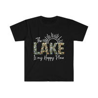 The Lake is My Happy Place Floral Unisex Graphic Tees! Summer Vibes! FreckledFoxCompany