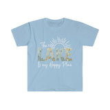 The Lake is My Happy Place Floral Unisex Graphic Tees! Summer Vibes! FreckledFoxCompany