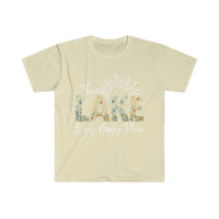 The Lake is My Happy Place Floral Unisex Graphic Tees! Summer Vibes! FreckledFoxCompany