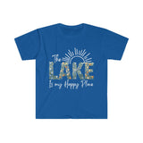 The Lake is My Happy Place Floral Unisex Graphic Tees! Summer Vibes! FreckledFoxCompany