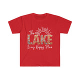 The Lake is My Happy Place Floral Unisex Graphic Tees! Summer Vibes! FreckledFoxCompany