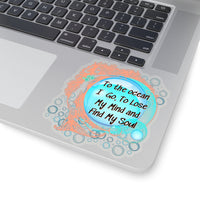 To The Ocean I Go Mermaid Coral Vinyl Sticker! FreckledFoxCompany