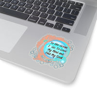 To The Ocean I Go Mermaid Coral Vinyl Sticker! FreckledFoxCompany