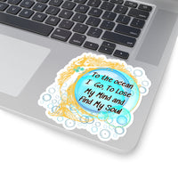 To The Ocean I Go Mermaid Yellow Vinyl Sticker! FreckledFoxCompany