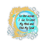 To The Ocean I Go Mermaid Yellow Vinyl Sticker! FreckledFoxCompany