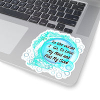 To The Ocean I go Mermaid Aqua Blue Vinyl Sticker! FreckledFoxCompany