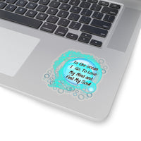 To The Ocean I go Mermaid Aqua Blue Vinyl Sticker! FreckledFoxCompany