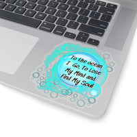 To The Ocean I go Mermaid Aqua Blue Vinyl Sticker! FreckledFoxCompany