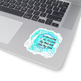 To The Ocean I go Mermaid Aqua Blue Vinyl Sticker! FreckledFoxCompany