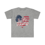 USA Strong American Flag Heart Graphic Tees! Independence Day! FreckledFoxCompany