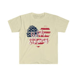 USA Strong American Flag Heart Graphic Tees! Independence Day! FreckledFoxCompany