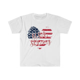 USA Strong American Flag Heart Graphic Tees! Independence Day! FreckledFoxCompany