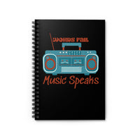 Words Fail Music Speaks Blue and Toasted Almond Journal! FreckledFoxCompany