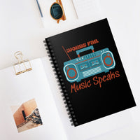 Words Fail Music Speaks Blue and Toasted Almond Journal! FreckledFoxCompany