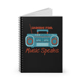 Words Fail Music Speaks Blue and Toasted Almond Journal! FreckledFoxCompany