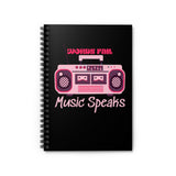 Words Fail Music Speaks Bright Pink Journal! FreckledFoxCompany